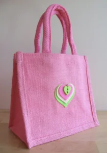 natural jute handbag 12"X12",