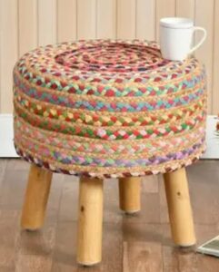 Jute Sitting Stool for Living Room
